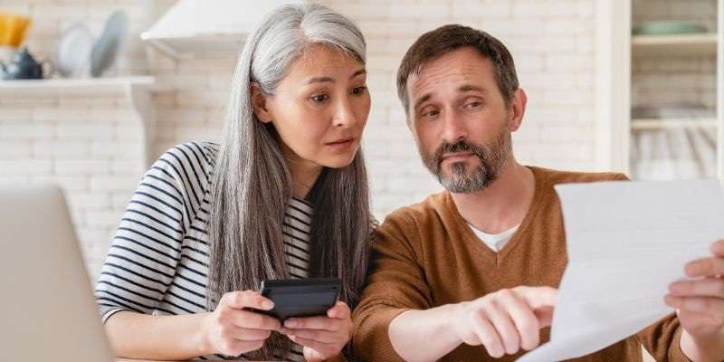 Couple discussing their health savings account.